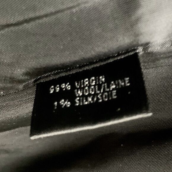 Lafayette 148 Black Wool One Button Blazer w Unique White Pattern Woven In Sz 8 - Picture 6 of 9